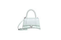 BALENCIAGA HOURGLASS TOP HANDLE LEATHER LIGHT GREE