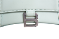 BALENCIAGA HOURGLASS TOP HANDLE LEATHER LIGHT GREE