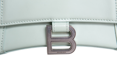 BALENCIAGA HOURGLASS TOP HANDLE LEATHER LIGHT GREE