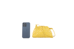 BOTTEGA MINI POUCH INTRECCIATO MUSTARD