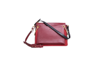 CHLOÉ ROY MEDIUM LEATHER AND SUEDE BURGUNDY