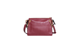 CHLOÉ ROY MEDIUM LEATHER AND SUEDE BURGUNDY