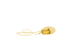 BOTTEGA MINI POUCH INTRECCIATO MUSTARD