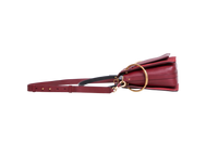 CHLOÉ ROY MEDIUM LEATHER AND SUEDE BURGUNDY