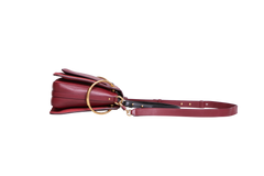 CHLOÉ ROY MEDIUM LEATHER AND SUEDE BURGUNDY