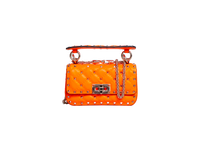 VALENTINO ROCKSTUD SPIKE MINI LEATHER NEON ORANGE