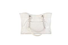 CHANEL DEAUVILLE SMALL LEATHER OFF WHITE