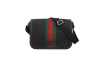 GUCCI BLACK TECHNO CANVAS MESSENGER BAG