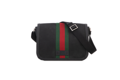 GUCCI BLACK TECHNO CANVAS MESSENGER BAG