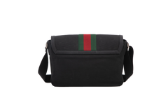 GUCCI BLACK TECHNO CANVAS MESSENGER BAG