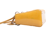 DIOR LADY DIOR CANNAGE MEDIUM PATENT MUSTARD