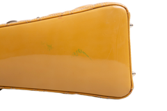 DIOR LADY DIOR CANNAGE MEDIUM PATENT MUSTARD