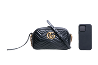 GUCCI GG MARMONT CAMERA BAG BLACK