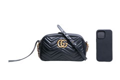 GUCCI GG MARMONT CAMERA BAG BLACK