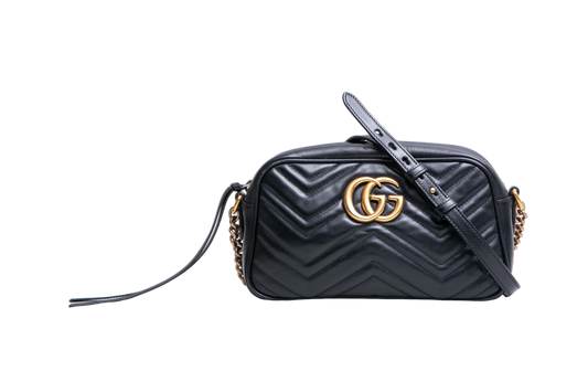 GUCCI GG MARMONT CAMERA BAG BLACK