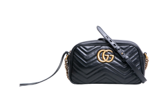 GUCCI GG MARMONT CAMERA BAG BLACK