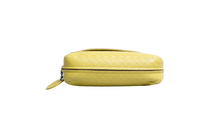 BOTTEGA DISCO CROSSBODY INTRECCIATO LIME