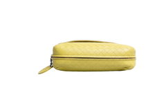 BOTTEGA DISCO CROSSBODY INTRECCIATO LIME