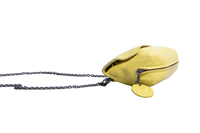 BOTTEGA DISCO CROSSBODY INTRECCIATO LIME