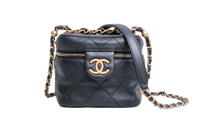 CHANEL VANITY CASE SMALL BLACK/GOLD