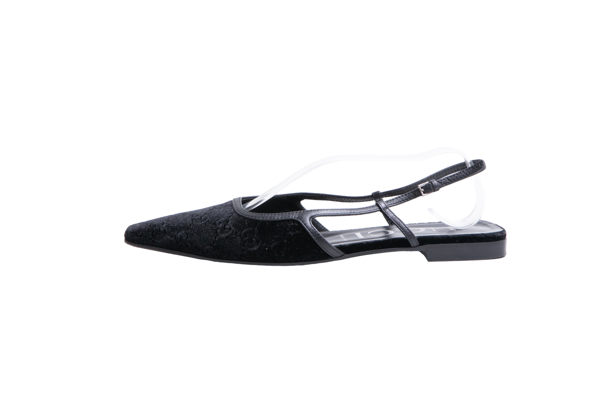 DESAPEGO JULIA FARIA GUCCI SLINGBACK VELVET GG BLACK - 39 BR