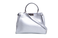 FENDI PEEKABOO MEDIUM CUOIO ROMANO ARGENTO