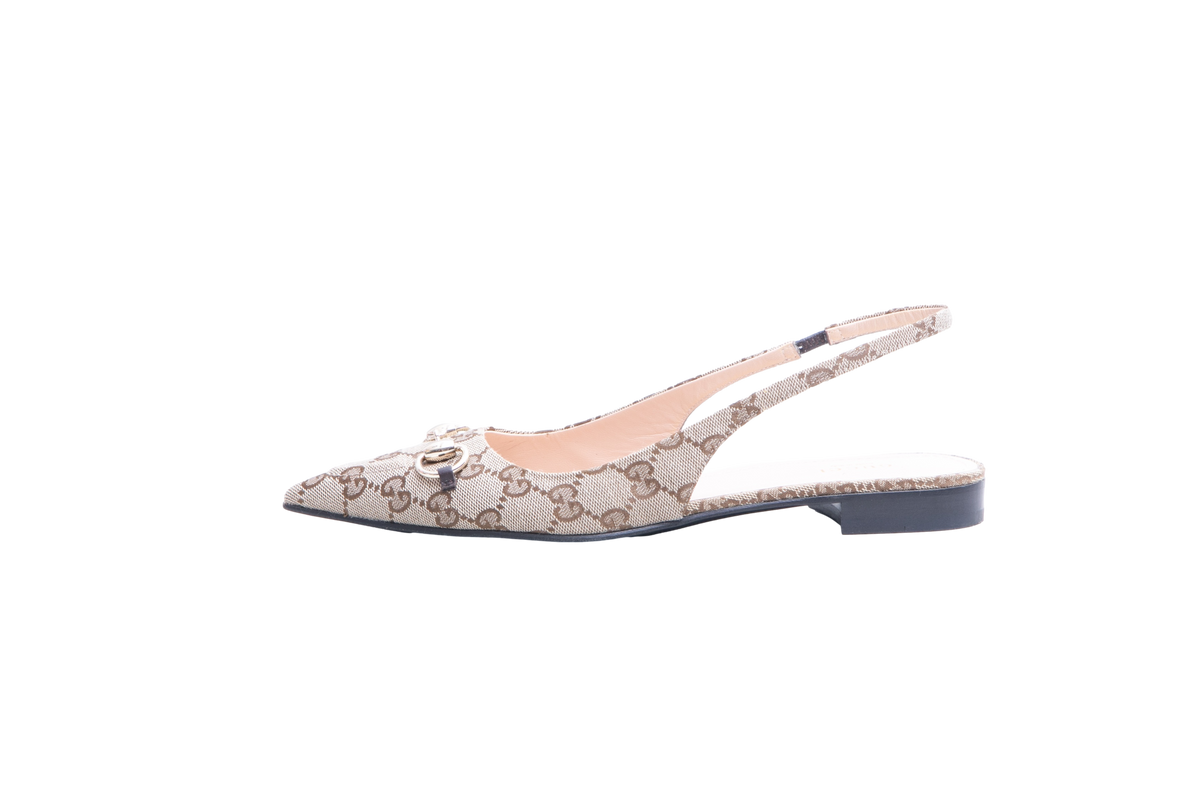 DESAPEGO JULIA FARIA GUCCI SLINGBACK ERIN CANVAS GG SUPREME - 39 BR