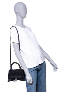 BALENCIAGA HOURGLASS TOP HANDLE PATCHWORK DENIM