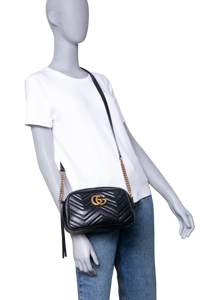 GUCCI GG MARMONT CAMERA BAG BLACK