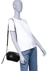 GUCCI GG MARMONT CAMERA BAG BLACK