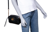 GUCCI GG MARMONT CAMERA BAG BLACK