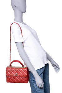 CHANEL TRENDY CC SMALL FLAP LAMBSKIN TERRACOTA