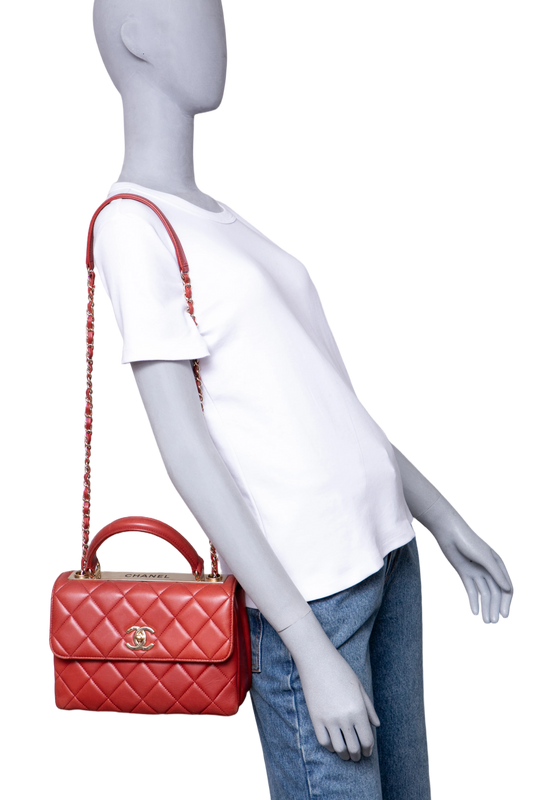 CHANEL TRENDY CC SMALL FLAP LAMBSKIN TERRACOTA