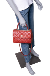 CHANEL TRENDY CC SMALL FLAP LAMBSKIN TERRACOTA