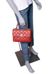 CHANEL TRENDY CC SMALL FLAP LAMBSKIN TERRACOTA