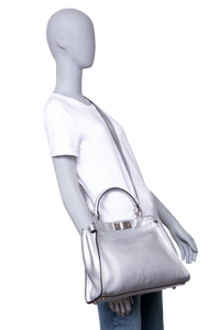 FENDI PEEKABOO MEDIUM CUOIO ROMANO ARGENTO