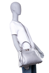FENDI PEEKABOO MEDIUM CUOIO ROMANO ARGENTO