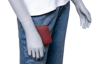 HERMÈS SILK IN COMPACT WALLET ROUGE H/RUBIS