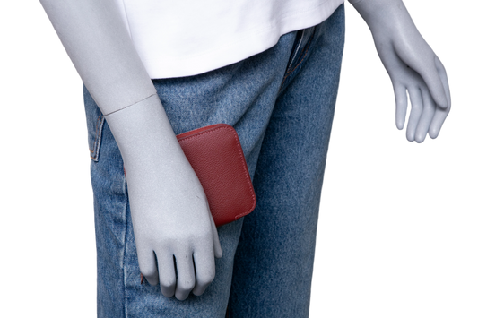 HERMÈS SILK IN COMPACT WALLET ROUGE H/RUBIS