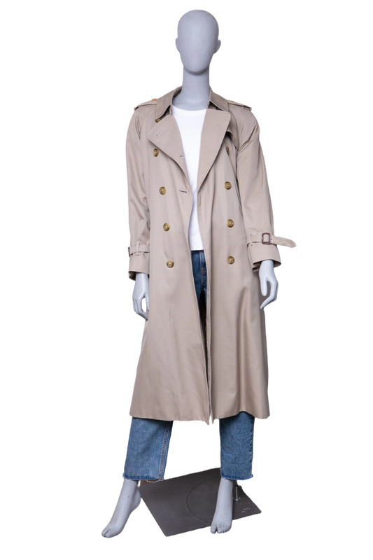 BURBERRY TRENCH COAT LONG BEIGE W/BELT