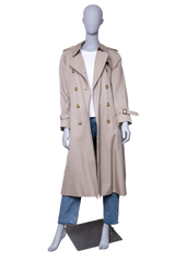 BURBERRY TRENCH COAT LONG BEIGE W/BELT