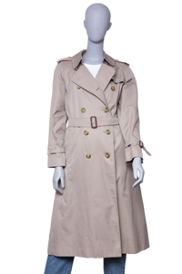 BURBERRY TRENCH COAT LONG BEIGE W/BELT