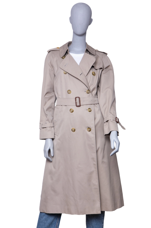BURBERRY TRENCH COAT LONG BEIGE W/BELT