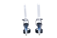 DIOR NAVY PATENT ACRYLIC HEELS - 37 BR