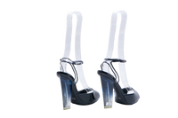 DIOR NAVY PATENT ACRYLIC HEELS - 37 BR