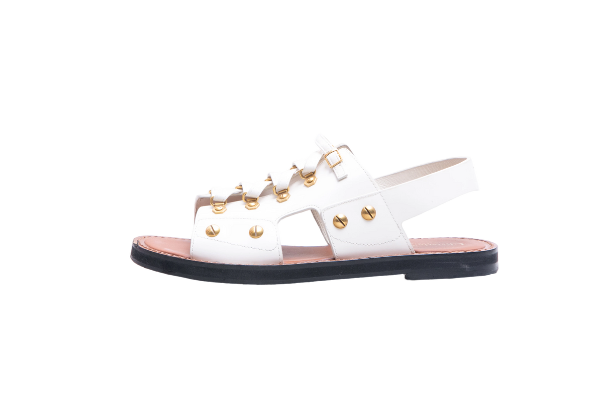 DIOR SANDAL WILDIOR LEATHER WHITE