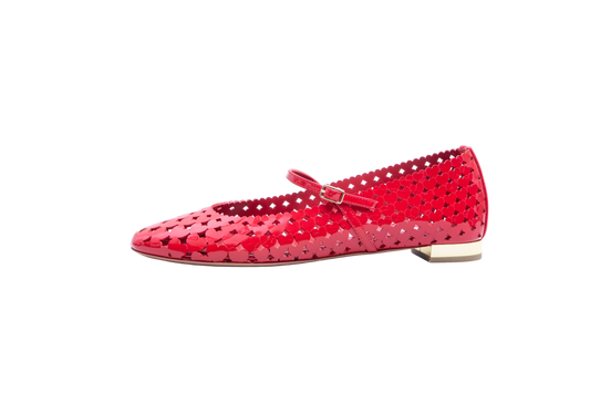 AQUAZZURA FLATS BALLERINA AMOUROSE RED