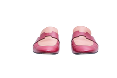 HERMÈS MULE CATENA ROUGE SANGRIA/ROSE AUBE - 38 BR