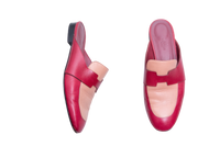 HERMÈS MULE CATENA ROUGE SANGRIA/ROSE AUBE - 38 BR