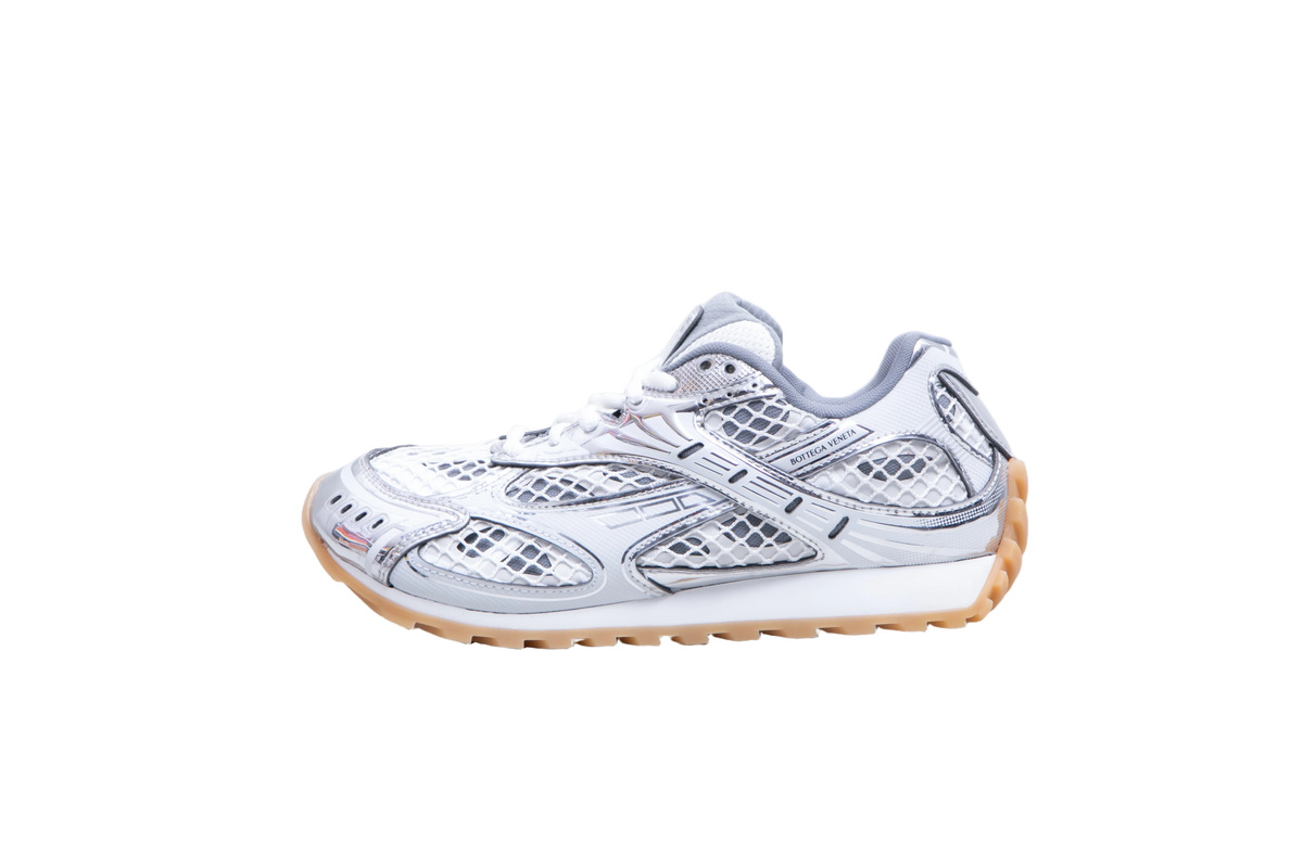 BOTTEGA SNEAKER ORBIT SILVER/WHITE RUBBER - 37 BR